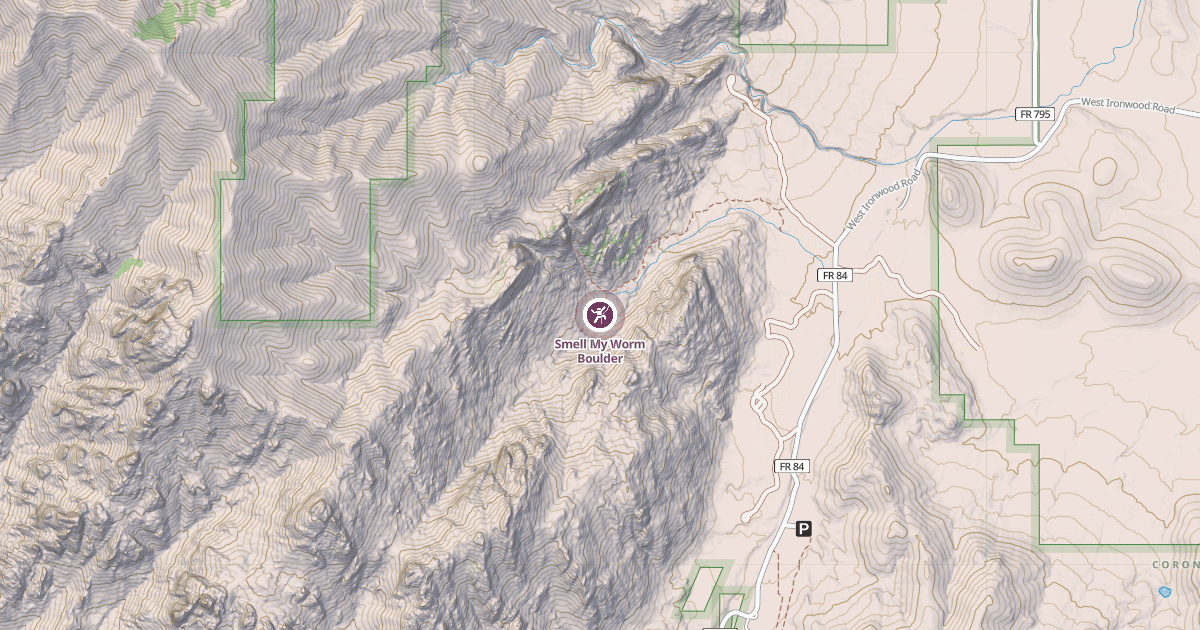 Map preview of Smell My Worm Boulder