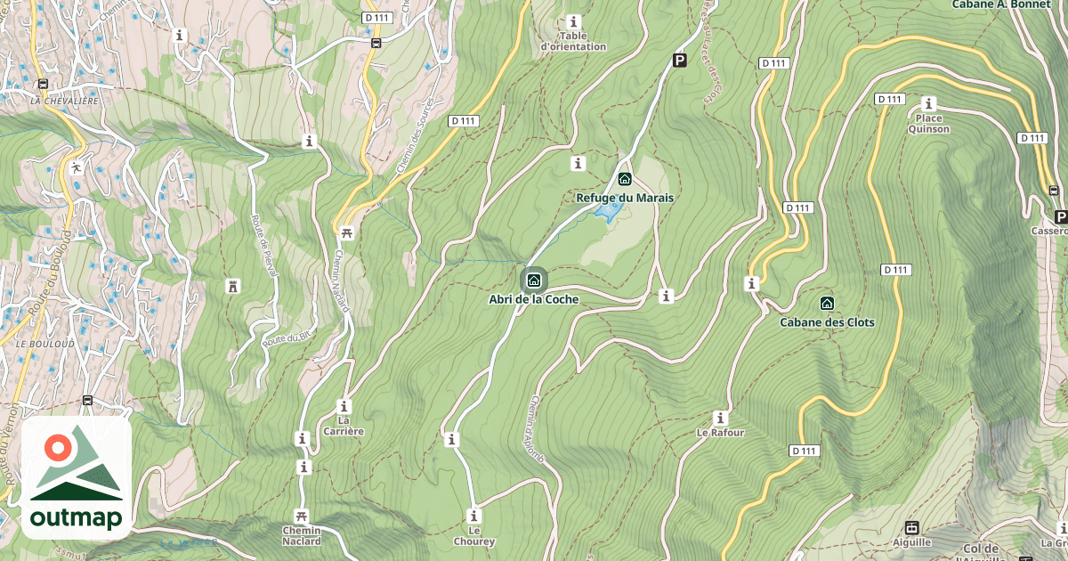 Map of Abri de la Coche