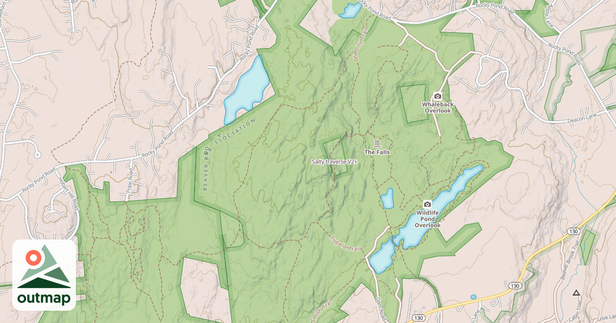 Map of Salty traverse