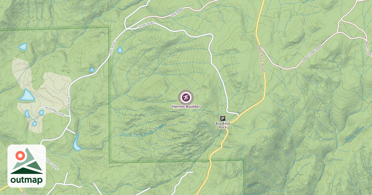 Map of Hermit Boulder