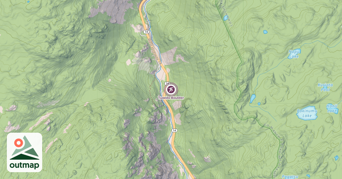 Map of Tuxedo Boulder