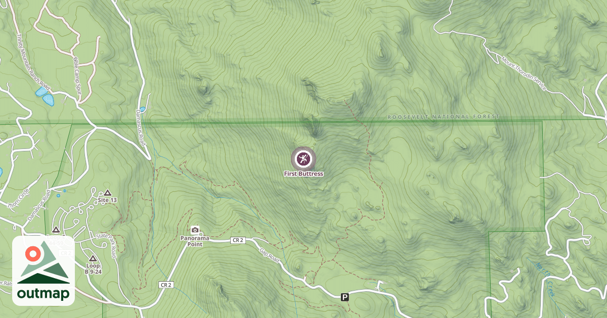 Map of First Buttress