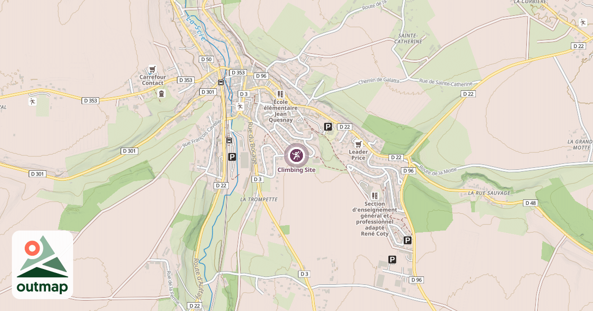 Map of Climbing Site