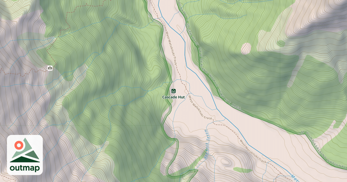 Map of Cascade Hut