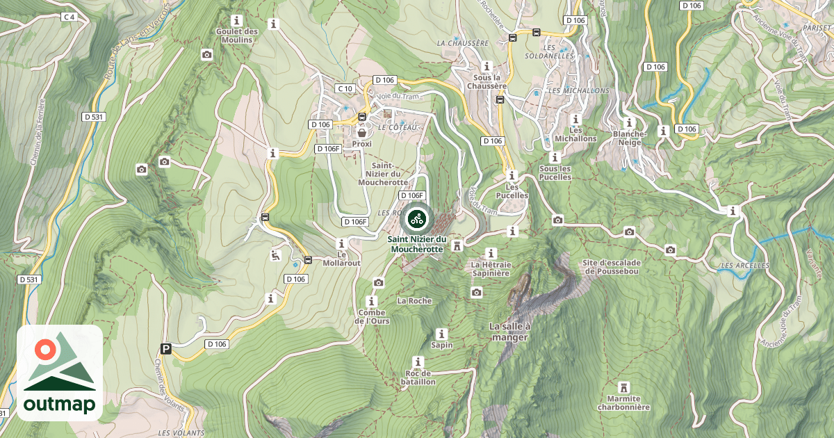 Map of Saint Nizier du Moucherotte