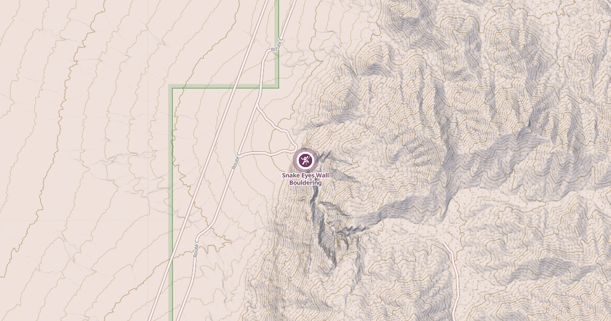 Map preview of Snake Eyes Wall Bouldering