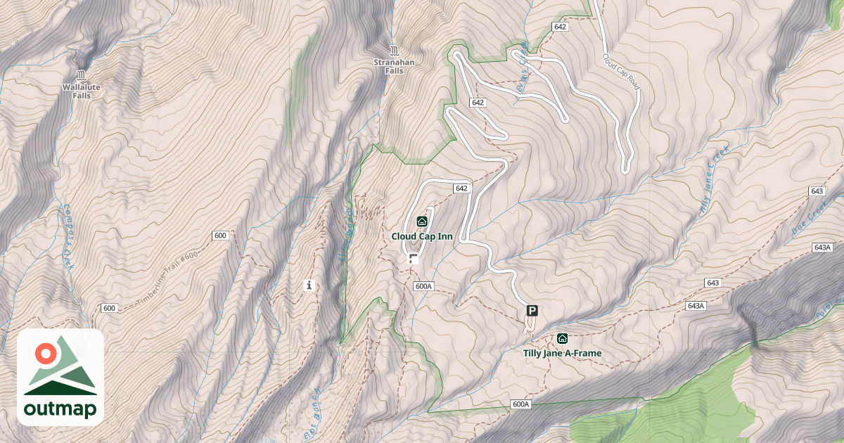 Map of Cloud Cap Inn