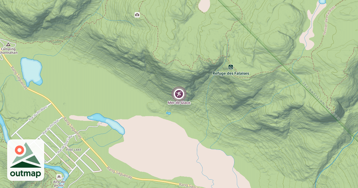 Map of Mer de Glace