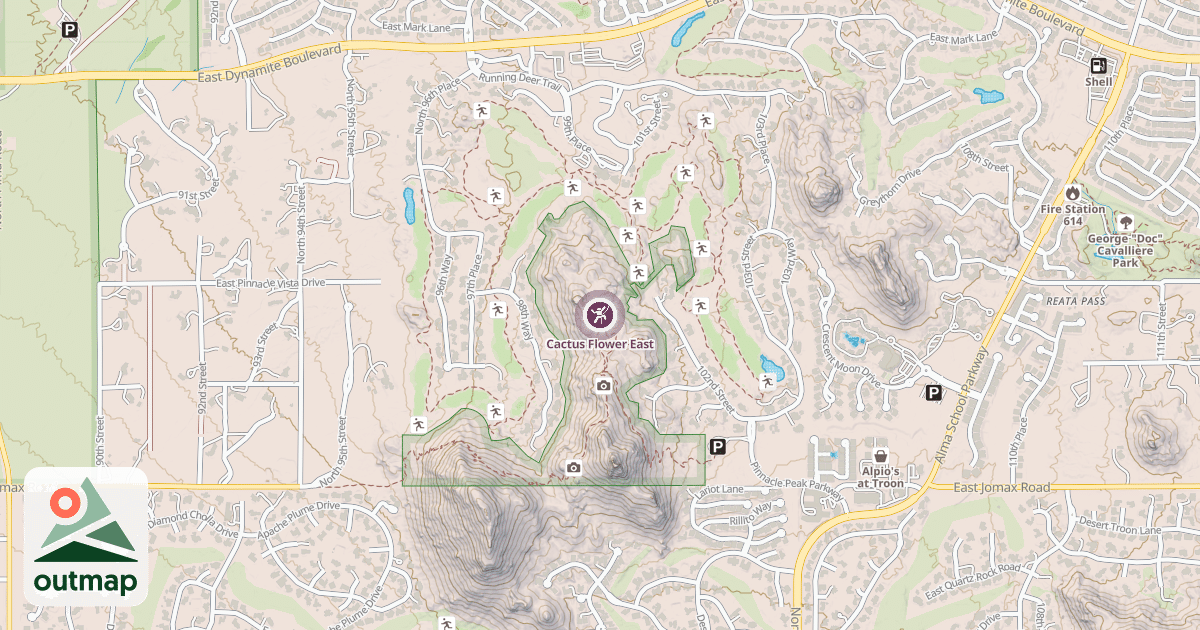 Map of Cactus Flower East