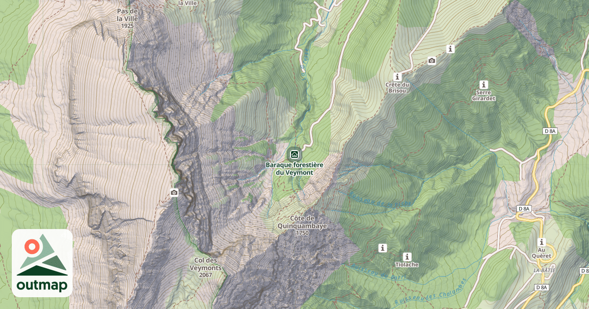 Map of Baraque forestière du Veymont