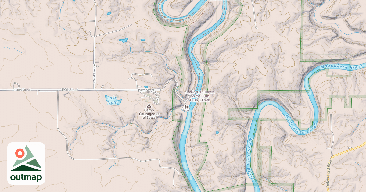 Map of Sneaky D.L. Fingers on the Hush Hush