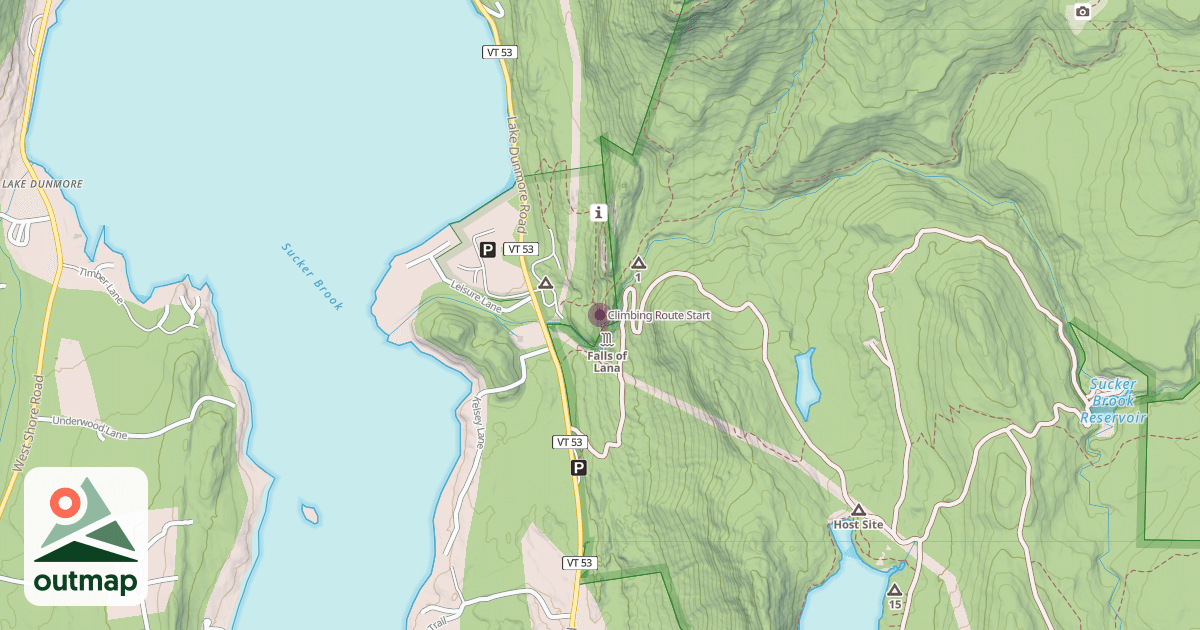 Map of Climbing Route Start