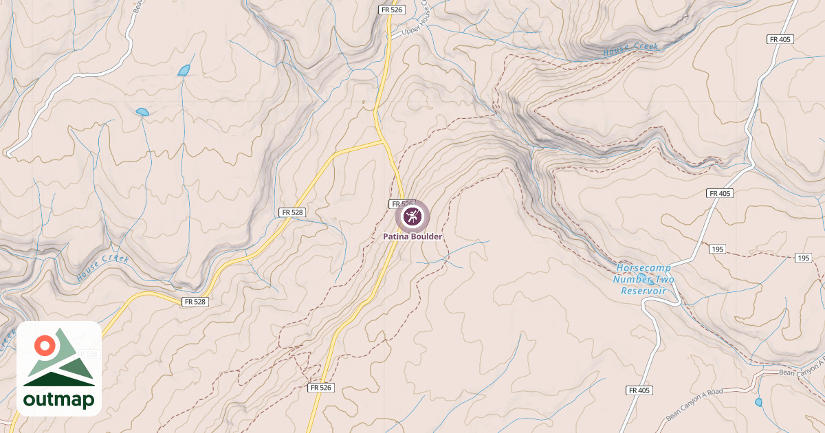Map of Patina Boulder