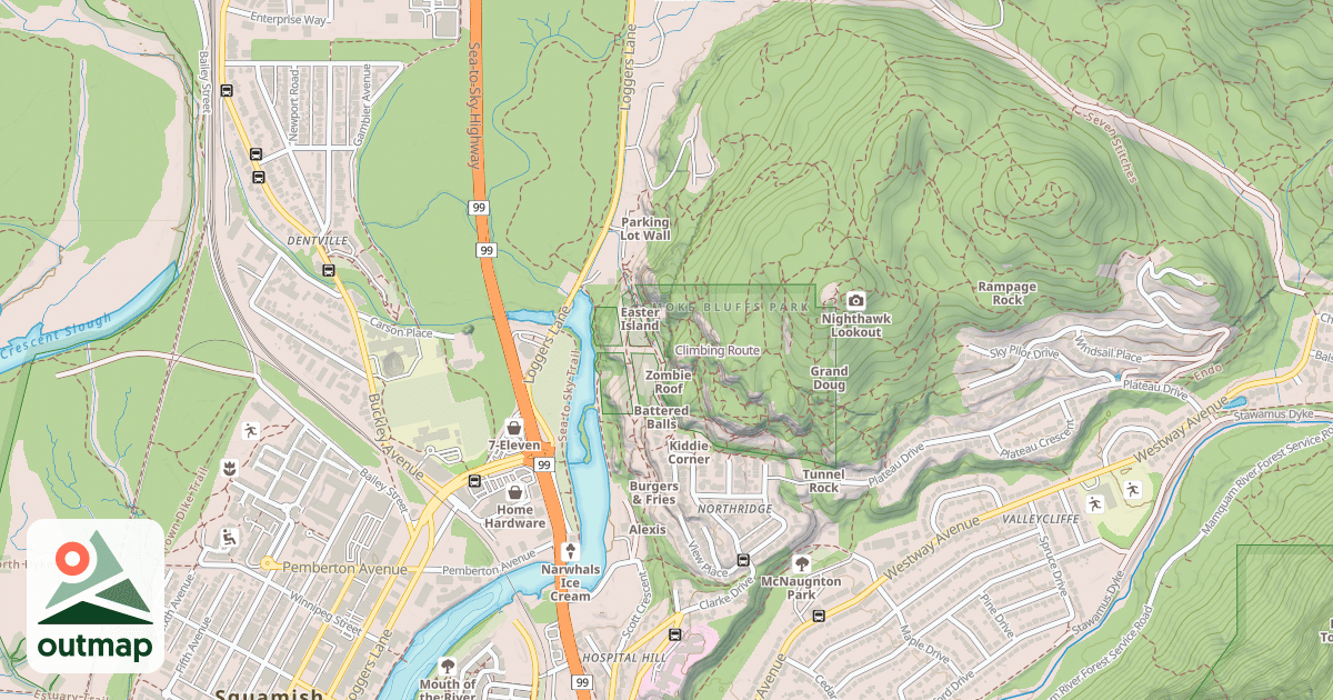 Map of Climbing Route