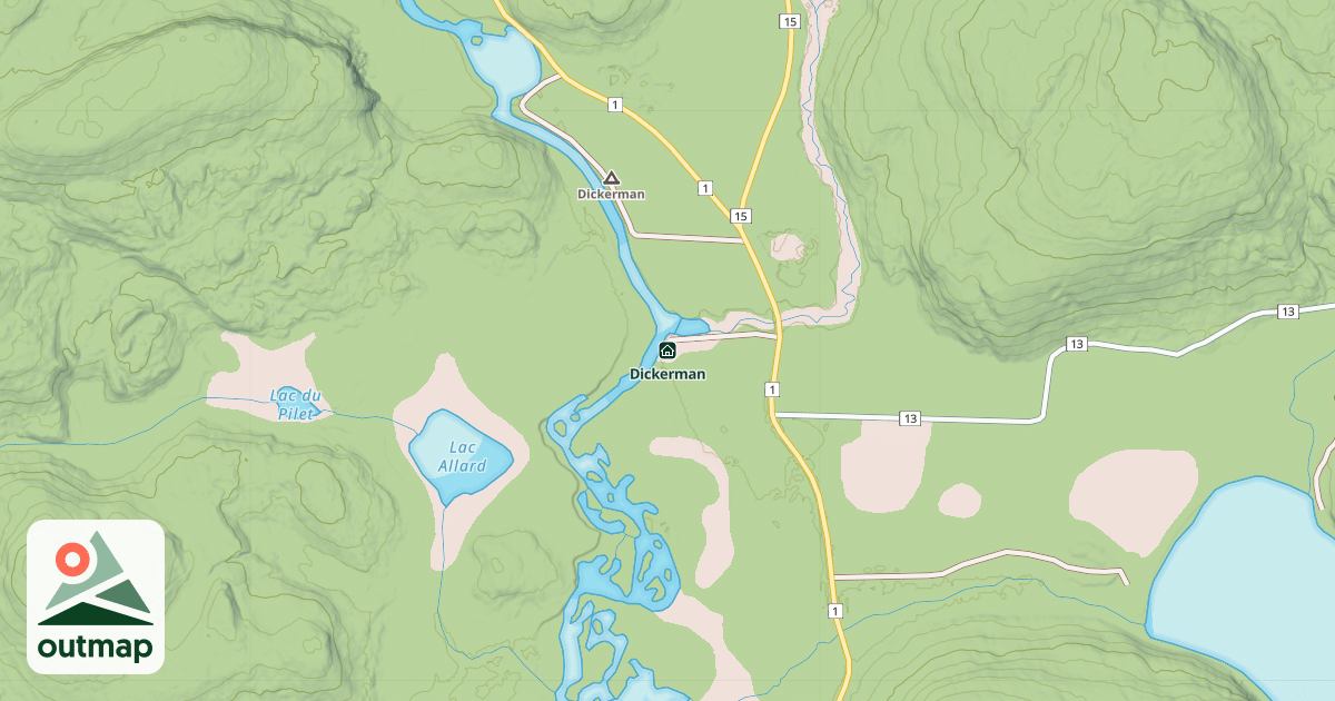 Map of Dickerman