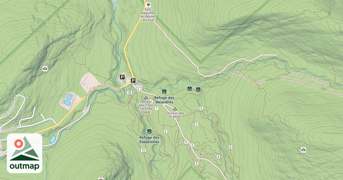 Map of Refuge de la Cascade