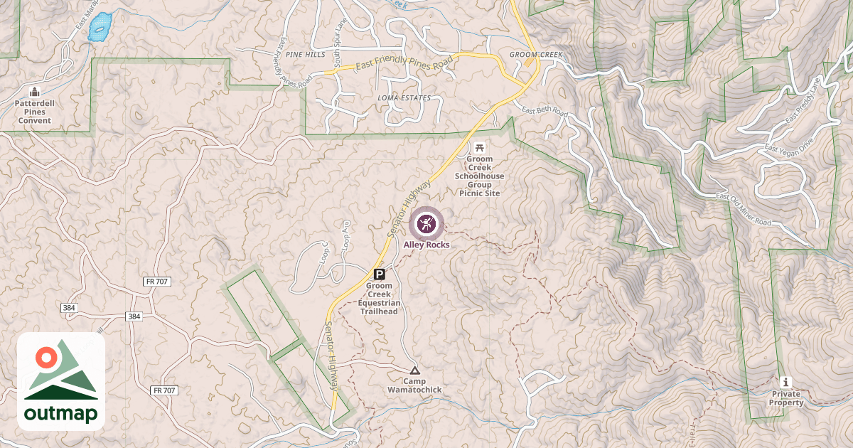Map of Alley Rocks