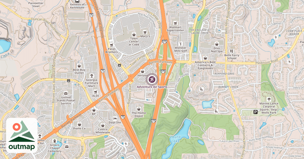 Map of Adventure Air Sports