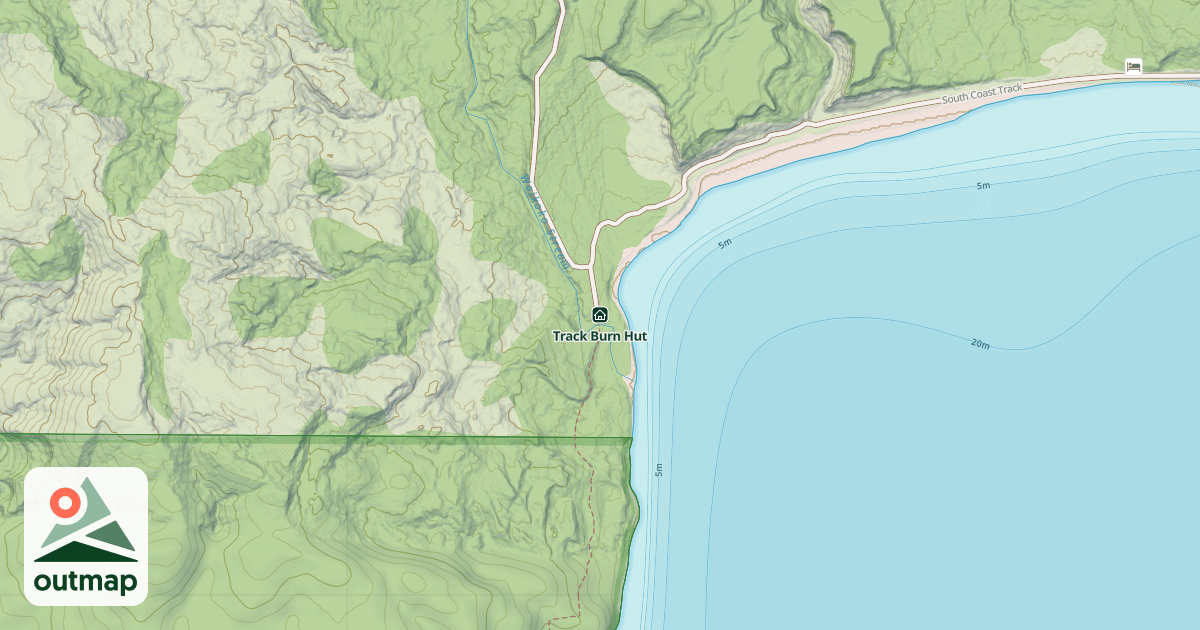 Map of Track Burn Hut
