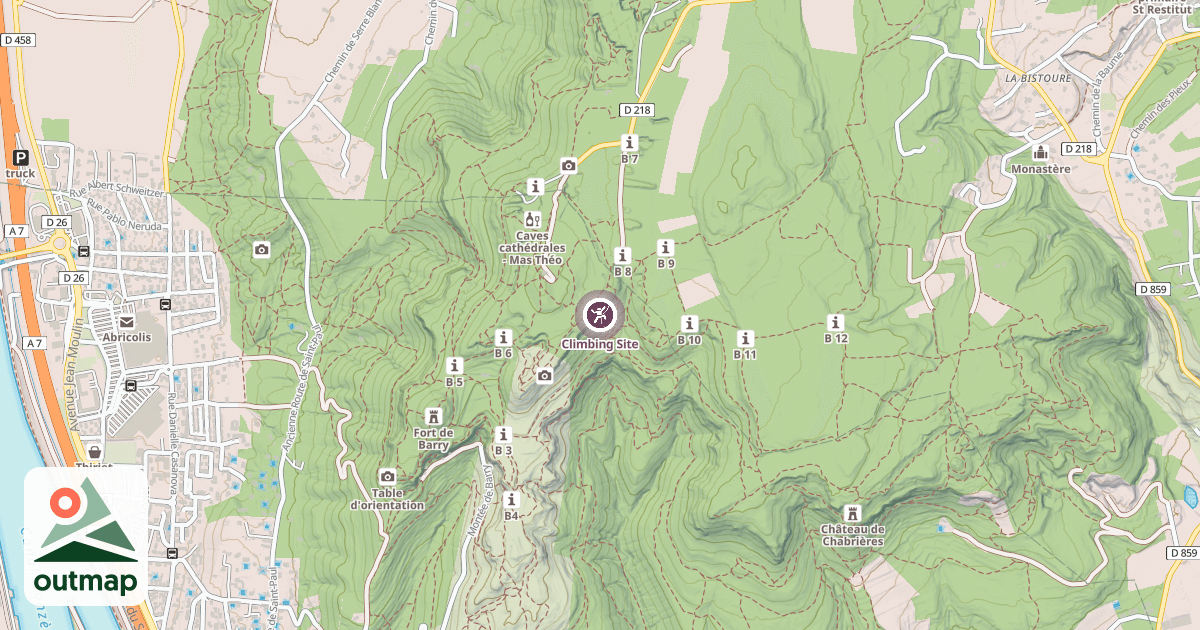 Map of Climbing Site