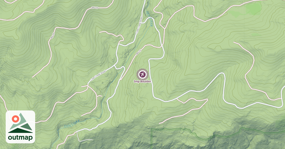 Map of Imp Boulder