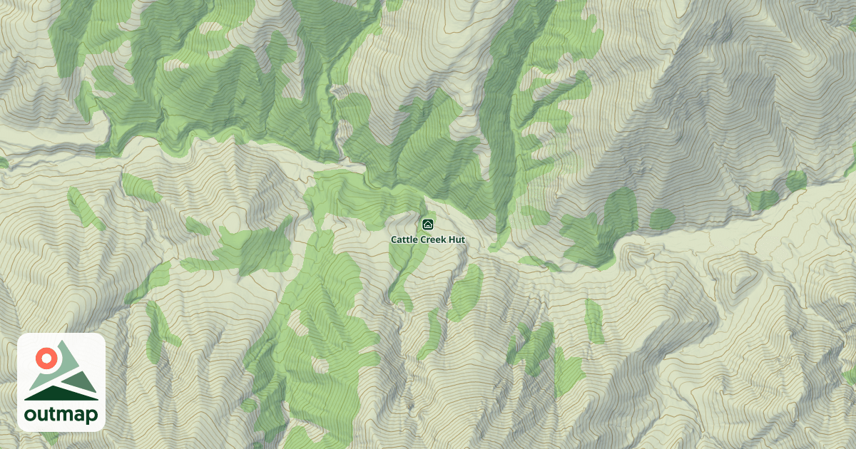 Map of Cattle Creek Hut