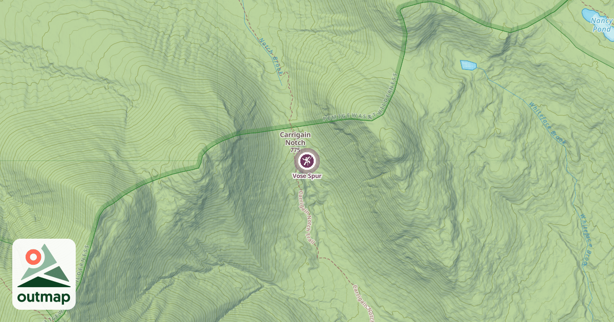 Map of Vose Spur