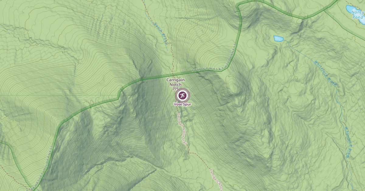 Map preview of Vose Spur