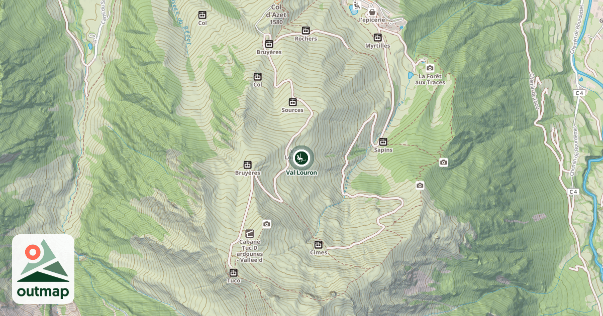 Map of Val Louron