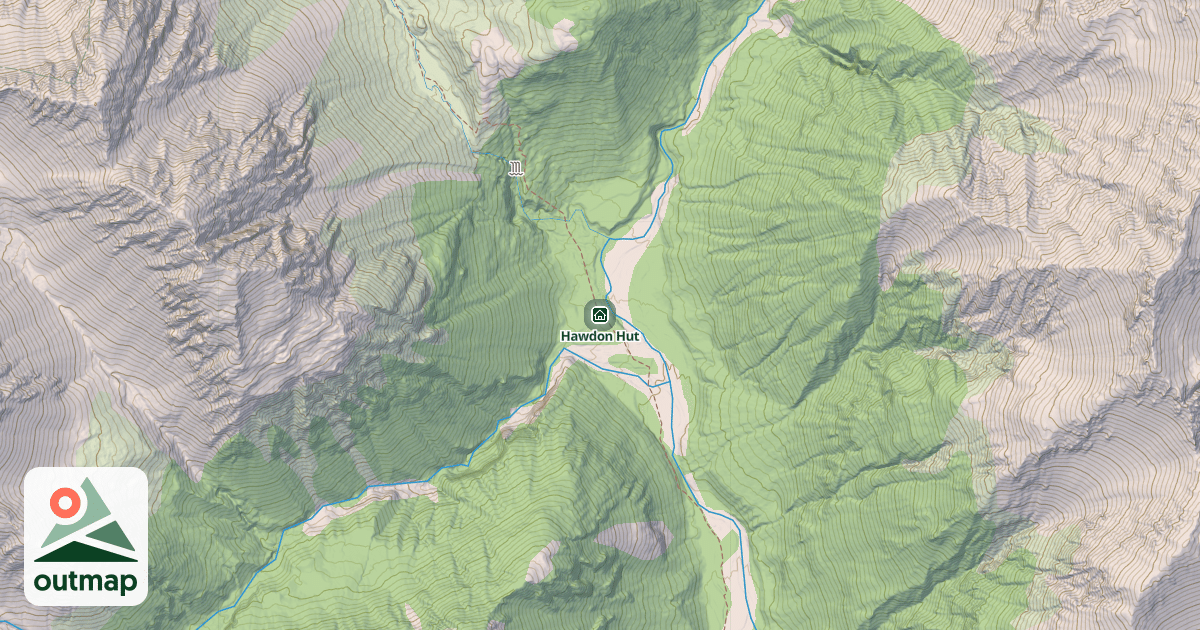 Map of Hawdon Hut