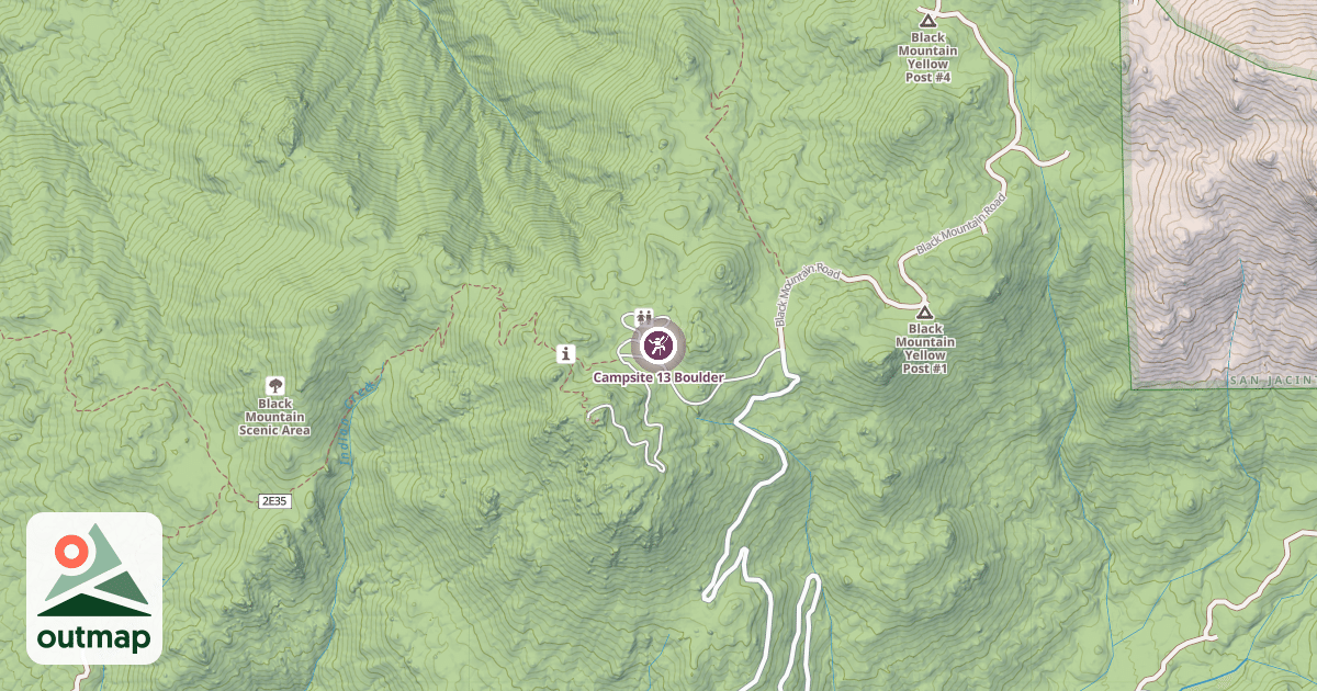 Map of Campsite 13 Boulder