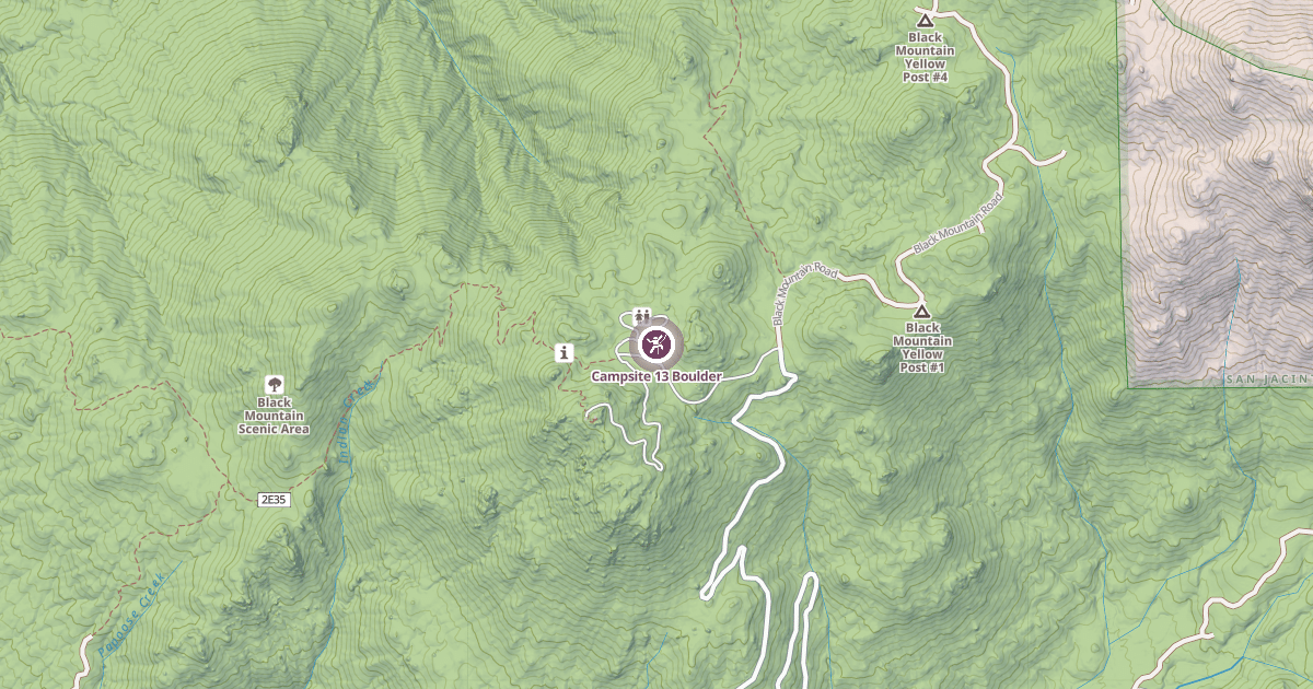 Map preview of Campsite 13 Boulder
