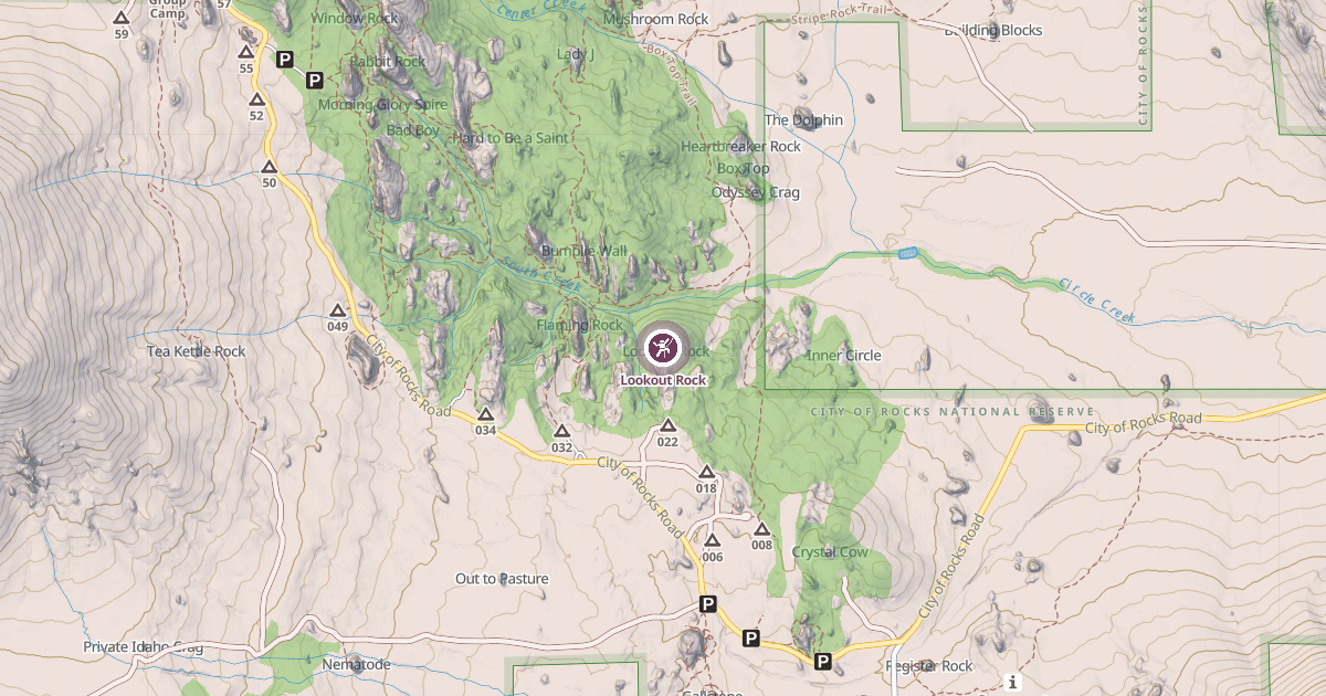 Map preview of Lookout Rock