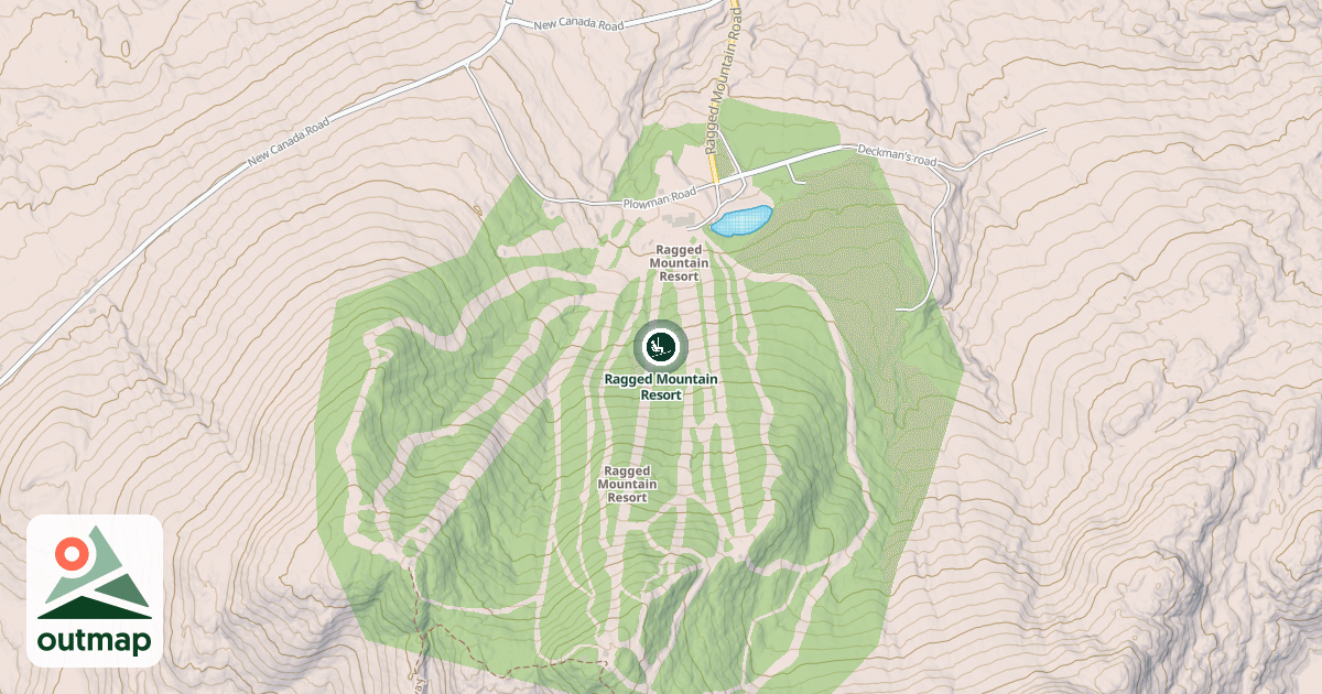 Map of Ragged Mountain Resort
