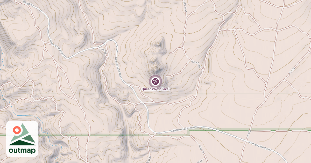 Map of Queen (West Face)