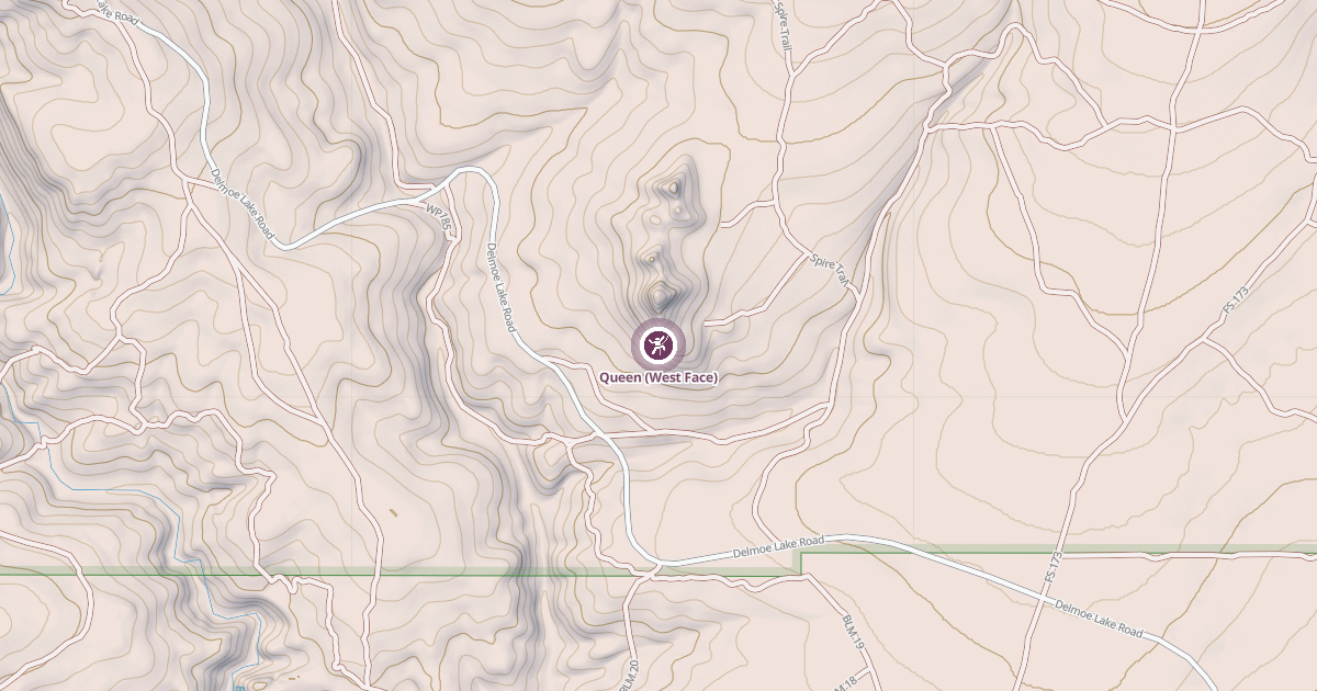 Map preview of Queen (West Face)