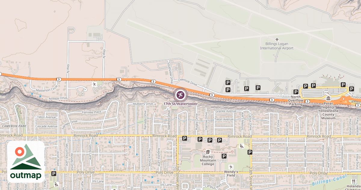 Map of 17th St/Watertower