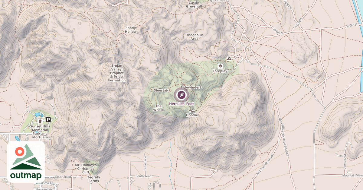 Map of Hercules' Foot