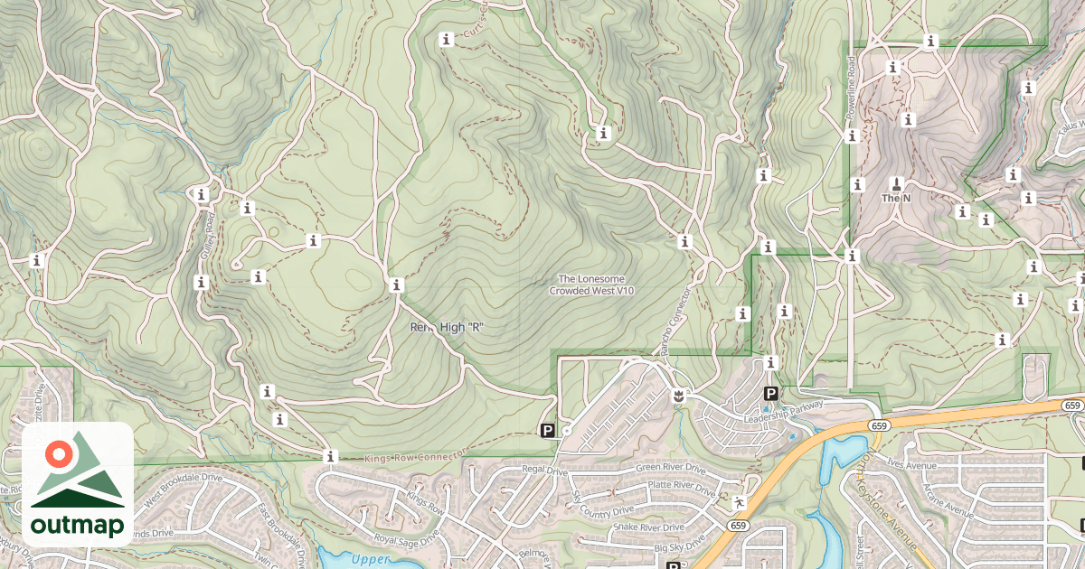 Map of The Lonesome Crowded West