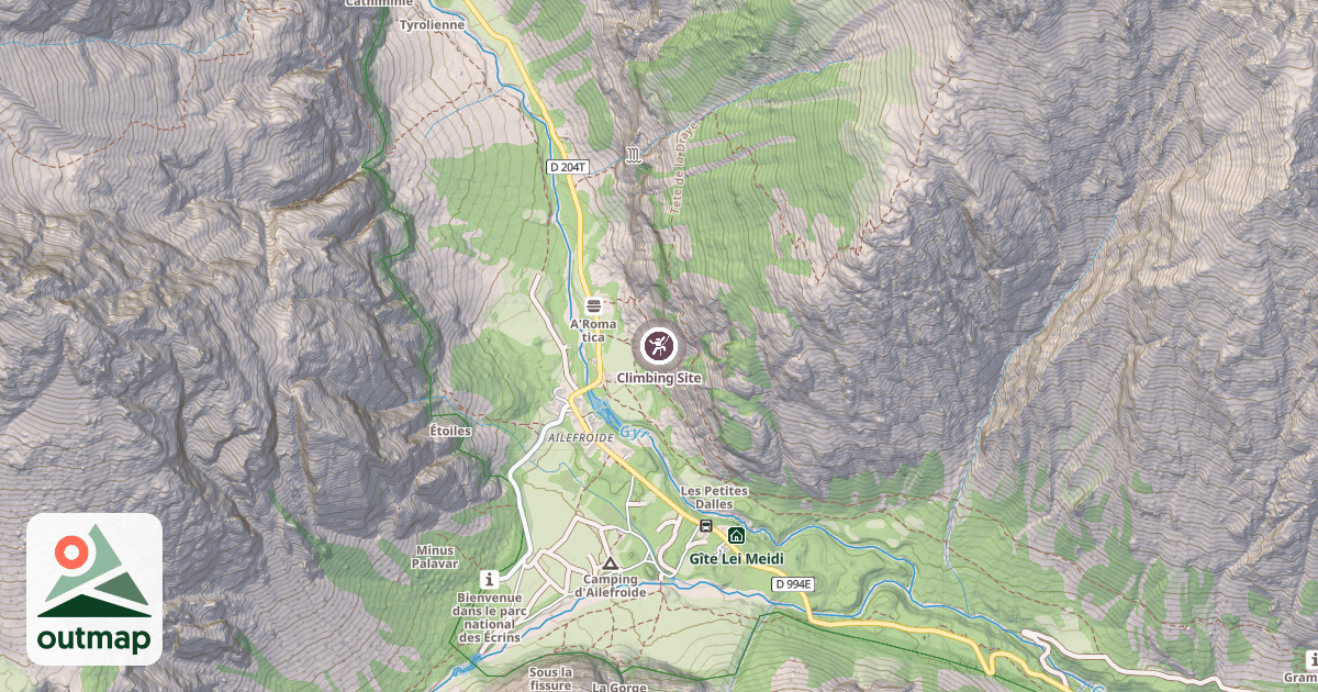 Map of Climbing Site