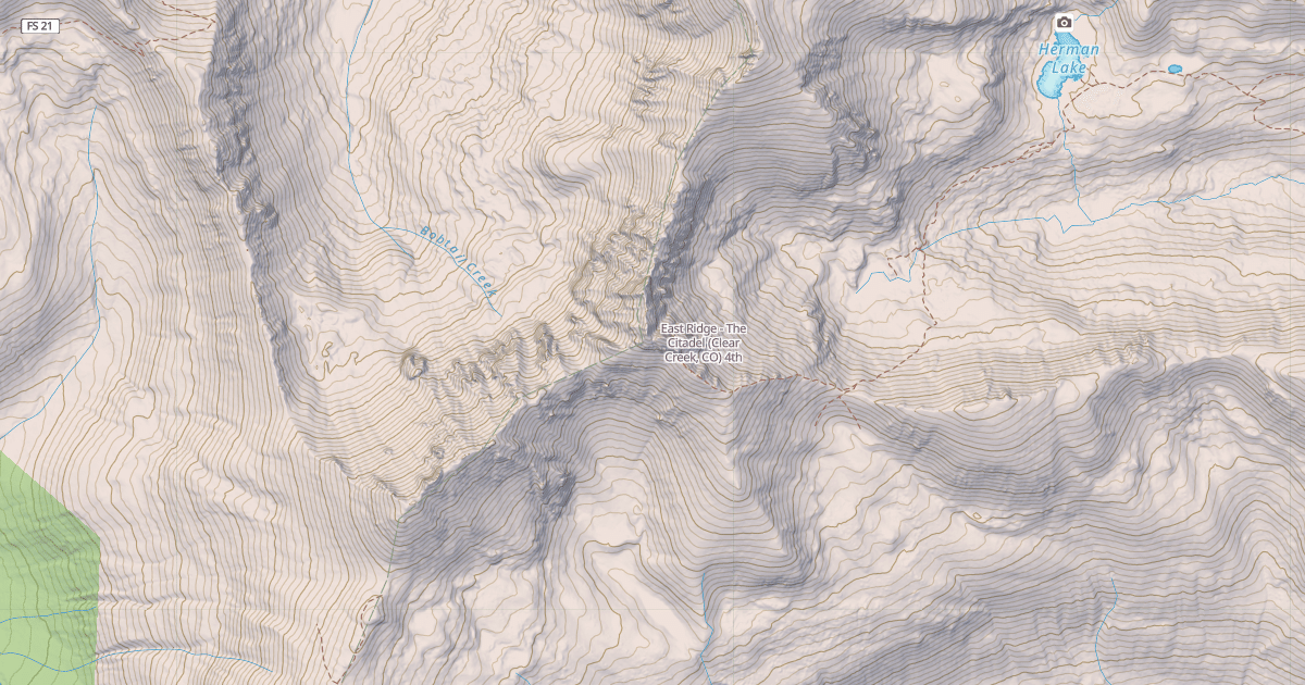Map preview of East Ridge - The Citadel (Clear Creek, CO)
