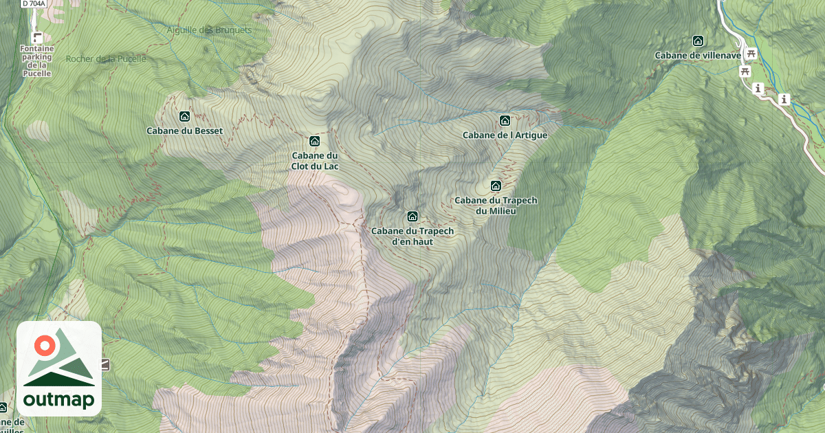 Map of Cabane du Trapech d'en haut