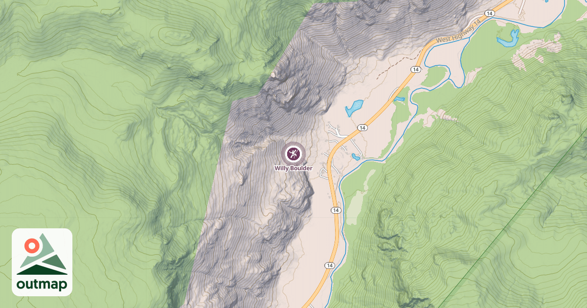 Map of Willy Boulder