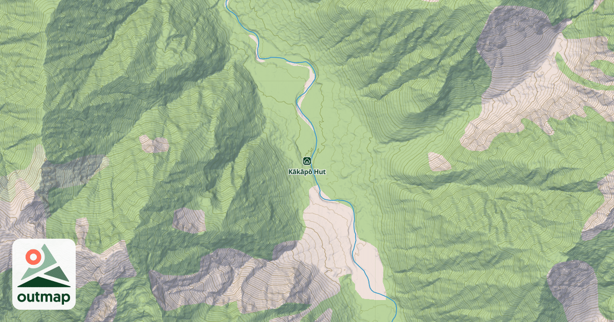 Map of Kākāpō Hut