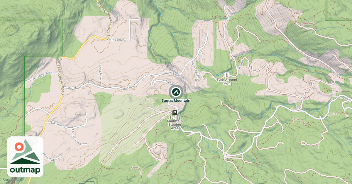 Map of Sumas Mountain