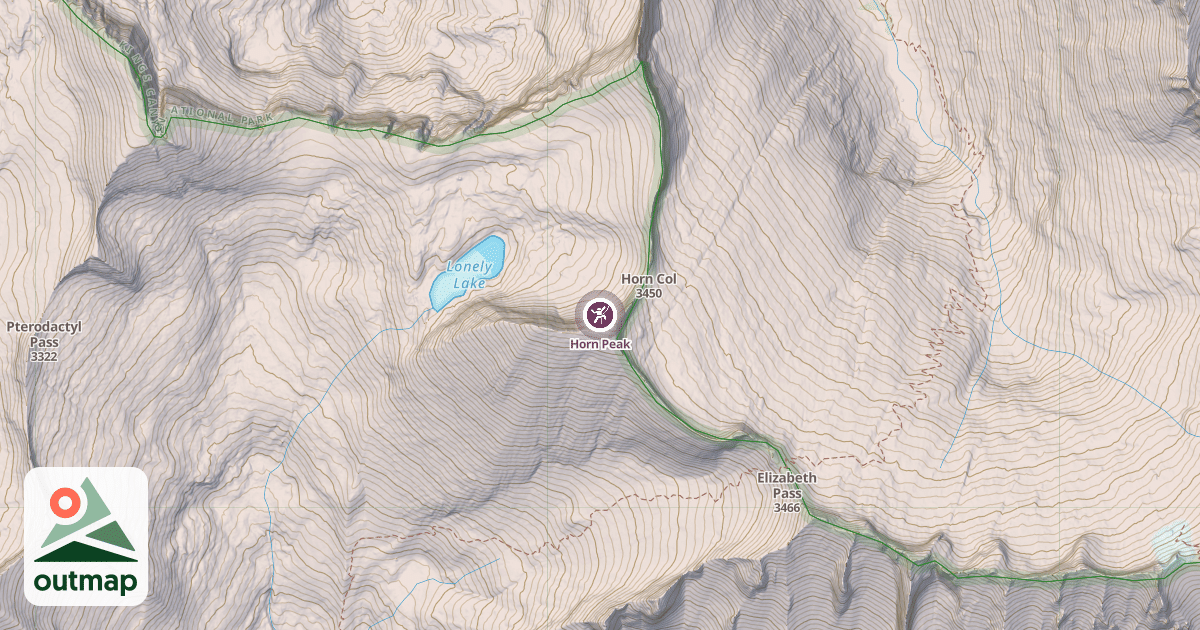 Map of Horn Peak