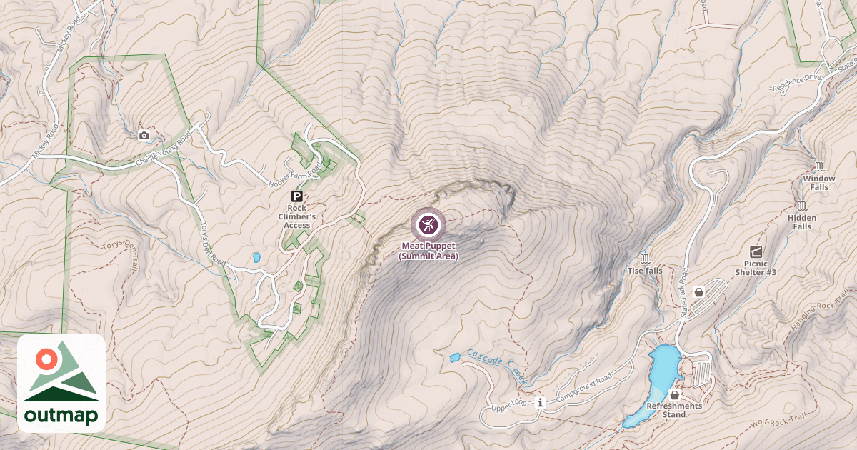 Map of Meat Puppet (Summit Area)