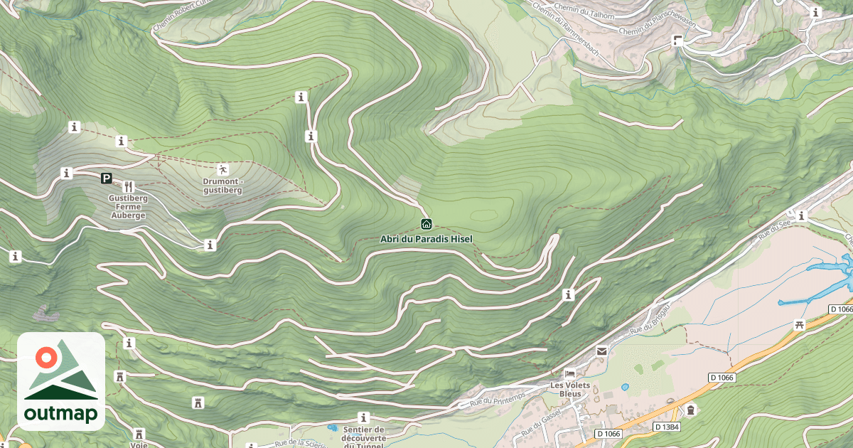 Map of Abri du Paradis Hisel