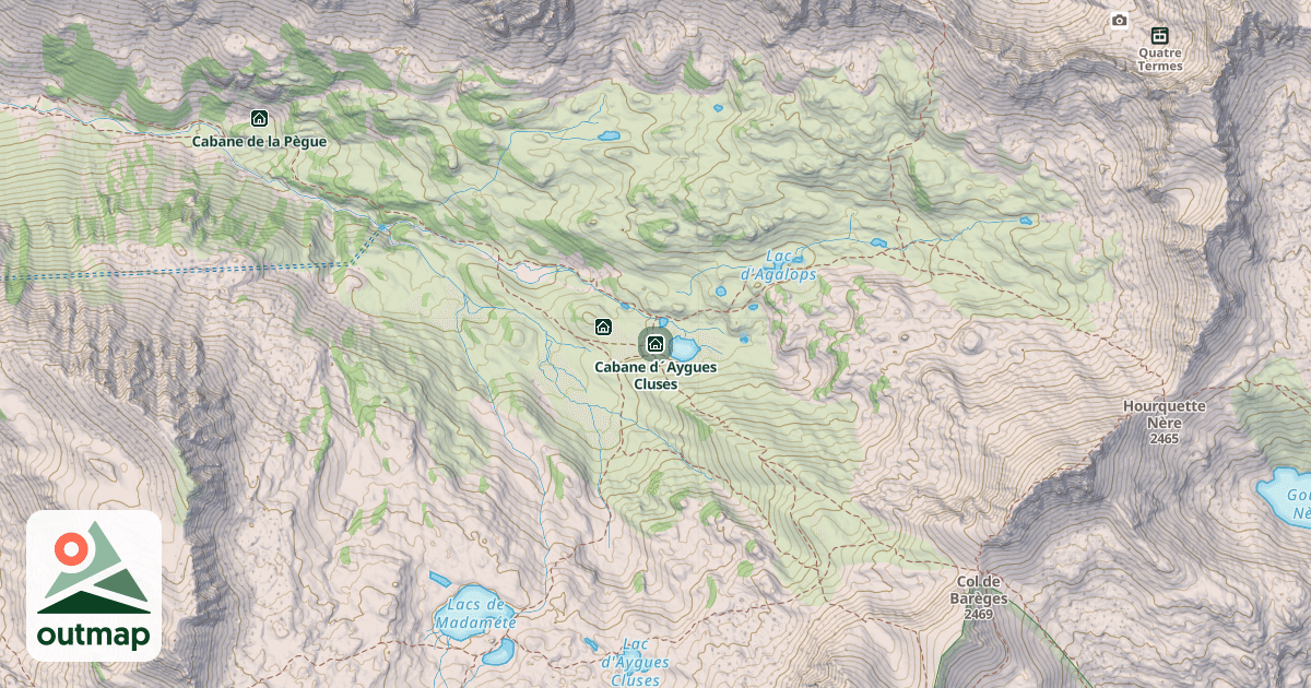 Map of Cabane d´Aygues Cluses