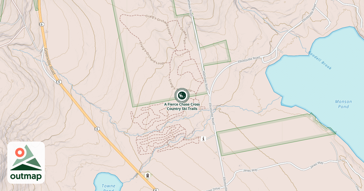 Map of A Fierce Chase Cross Country Ski Trails